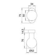EST Profiltürknopf 2033/5010 Matériau VA 4-PT.8mm fixe/rotatif EDI-3