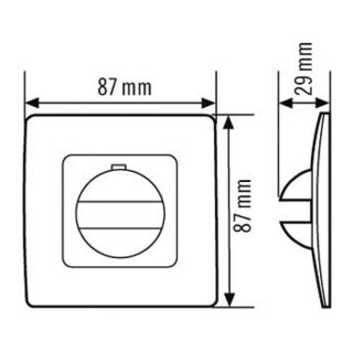ESYLUX Abdeckung IP20 anthrazit MD180i PD180i Cover