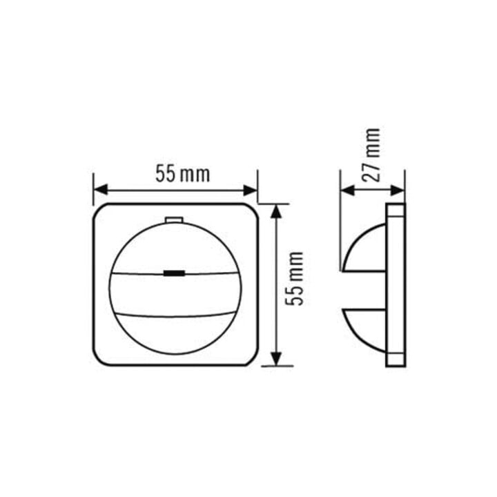 ESYLUX Abdeckung IP20-BJSI weiß MD 180i und PD COVER BUJ REF IP20WH
