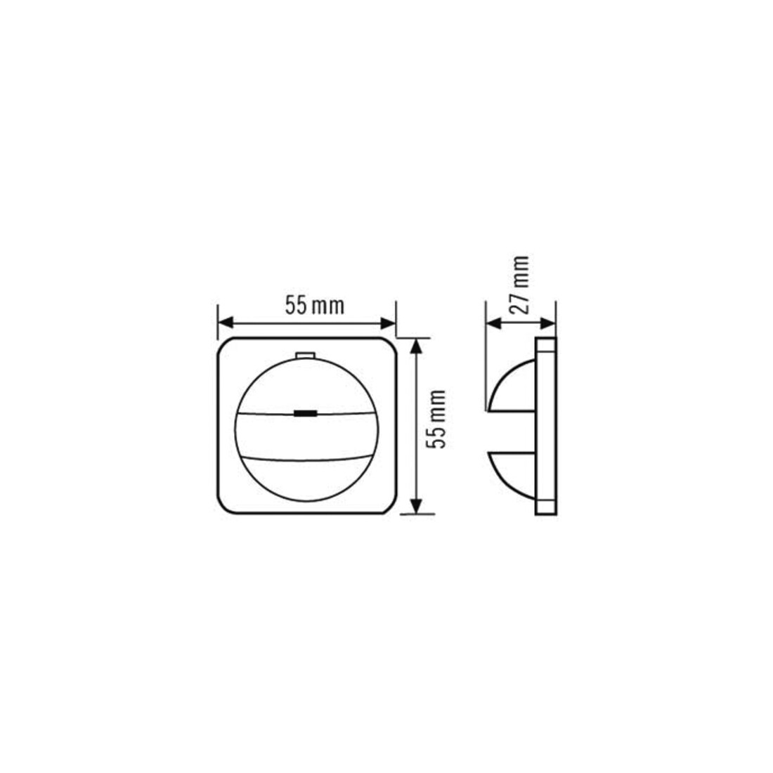 ESYLUX Abdeckung IP20-BJSI weiß MD 180i und PD COVER BUJ REF IP20WH