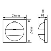 ESYLUX Abdeckung IP20-BS1 polarw. MD 180i und PD COVER BER S1 IP20PWH-4