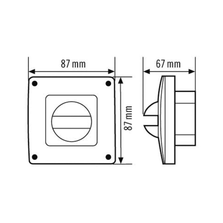 ESYLUX Abdeckung ws IP44 f.MD180i und PD180i COVER WH