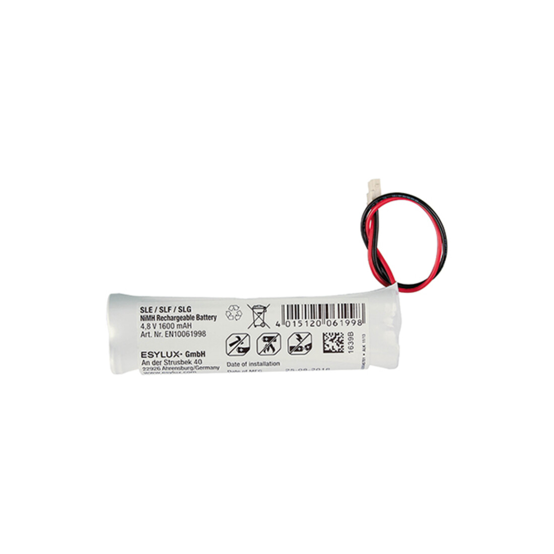 ESYLUX Akku NiMh SLE/SLF 4,8V/1,6Ah SLESLFBA.NiMH1600mAh