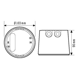 ESYLUX Aufputzdose COMP.APC EP10426278