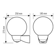 ESYLUX Automatic-Leuchte m. 130Gr BWM AL MONZA WL TR MD BK-4