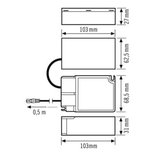 ESYLUX Betriebsgerät EQ10127793 Plug-and-play LED-Treiber DALI-2 700mA