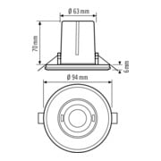 ESYLUX Bewegungsmelder UP rund weiß MD-FLAT-E360i/8RD WH-4
