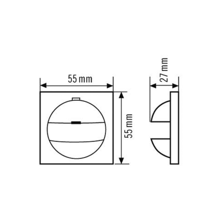 ESYLUX Cache IP20-BS1 blanc polaire MD 180i et PD COVER BER S1 IP20PWH