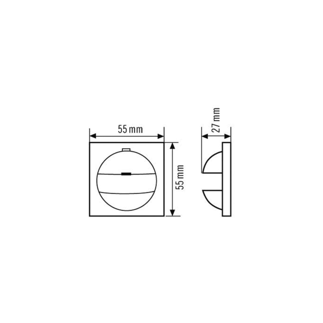 ESYLUX Cache IP20-BS1 blanc polaire MD 180i et PD COVER BER S1 IP20PWH
