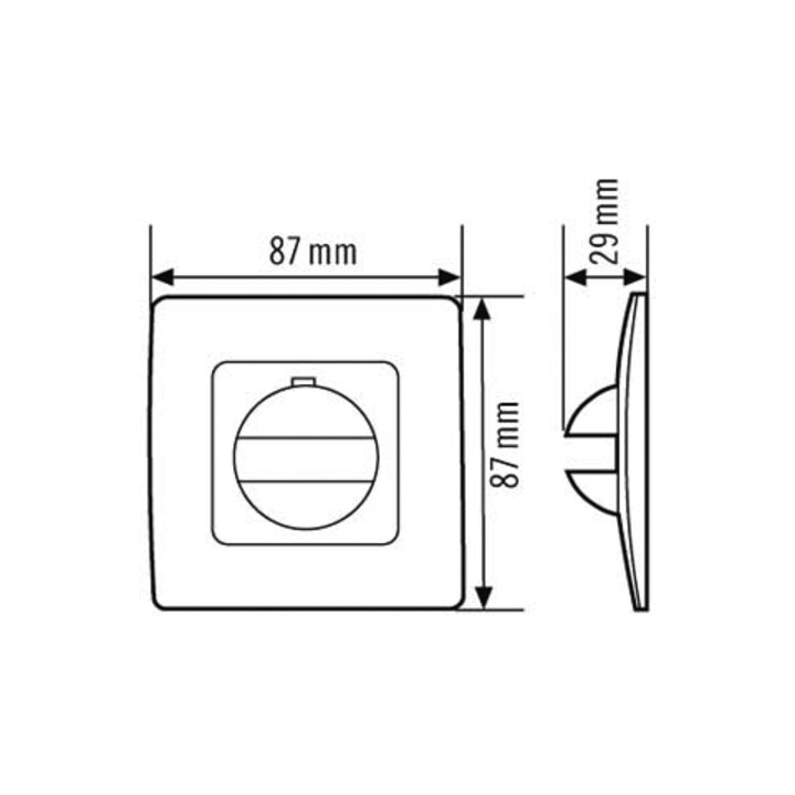 ESYLUX Couvercle cws IP20 pour MD180i et PD180i COVER CWH