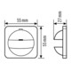 ESYLUX Couvercle IP20-BJSI blanc MD 180i et PD COVER BUJ REF IP20WH