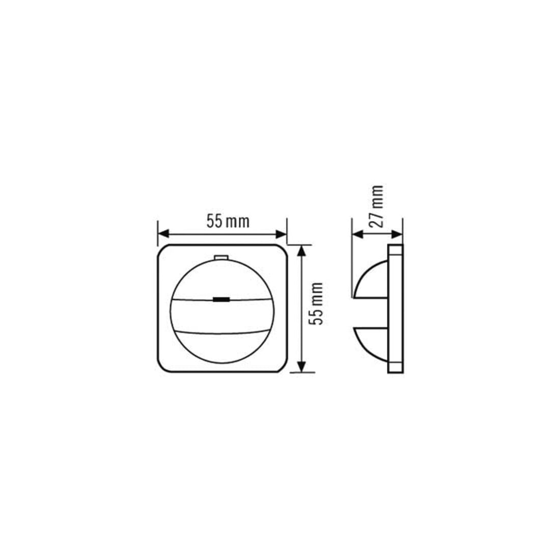 ESYLUX Couvercle IP20-BJSI blanc MD 180i et PD COVER BUJ REF IP20WH