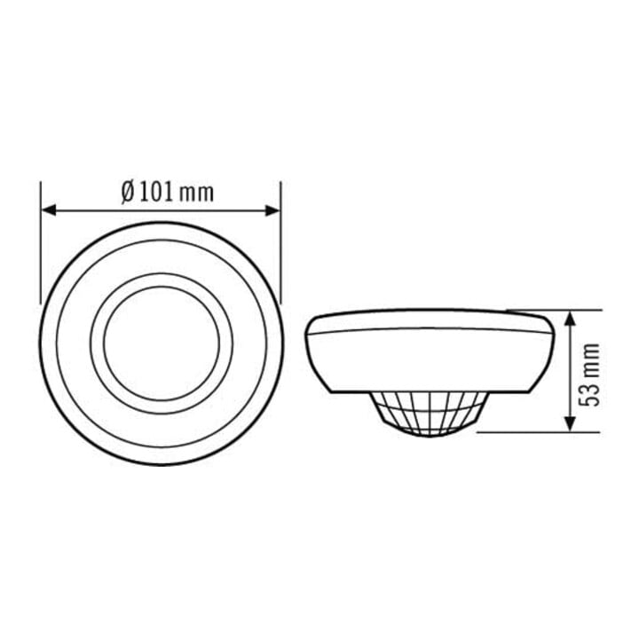 ESYLUX Decken-Bewegungsmelder 360° MD 360/24 BASIC