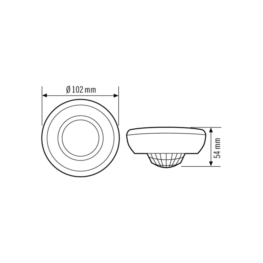ESYLUX Decken-Bewegungsmelder 360° MD 360/24 BASIC
