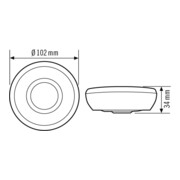 ESYLUX Decken-Bewegungsmelder AP 360° RW ca.8m FB MD 360/8 BASIC-4
