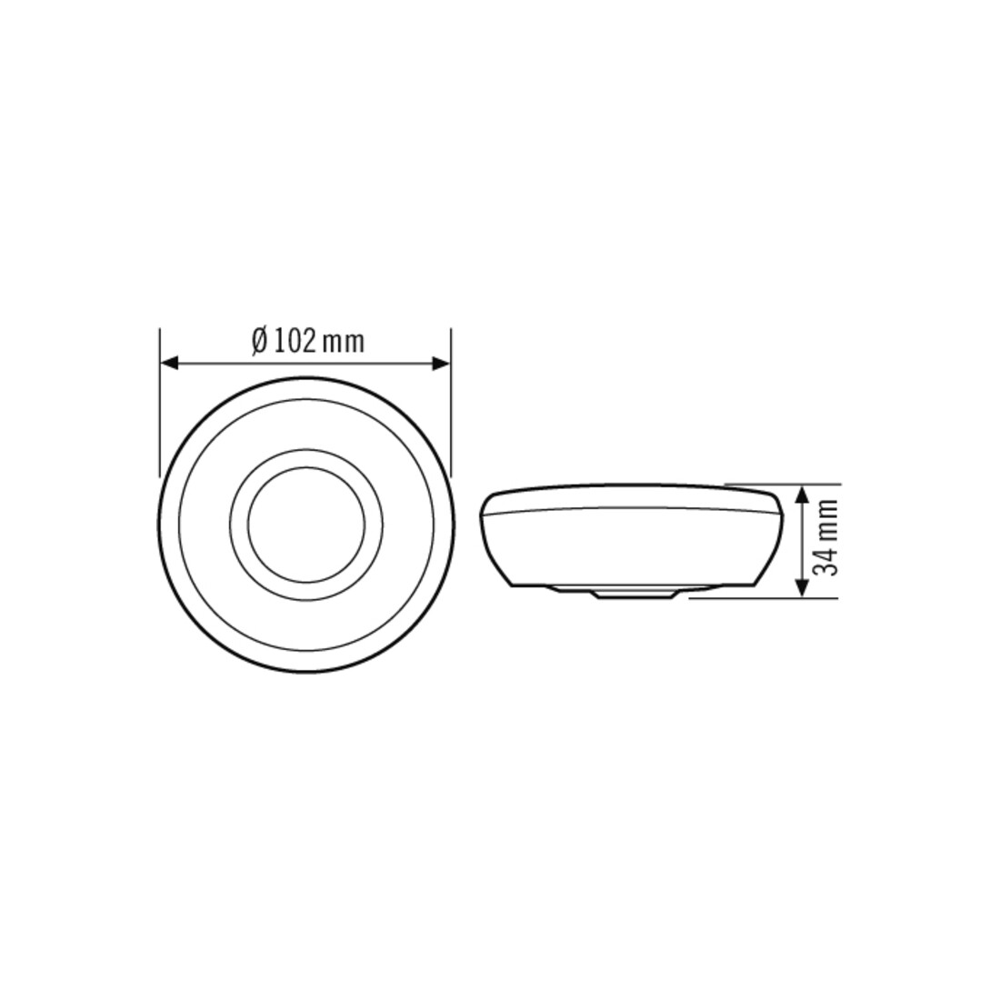 ESYLUX Decken-Bewegungsmelder AP 360° RW ca.8m FB MD 360/8 BASIC