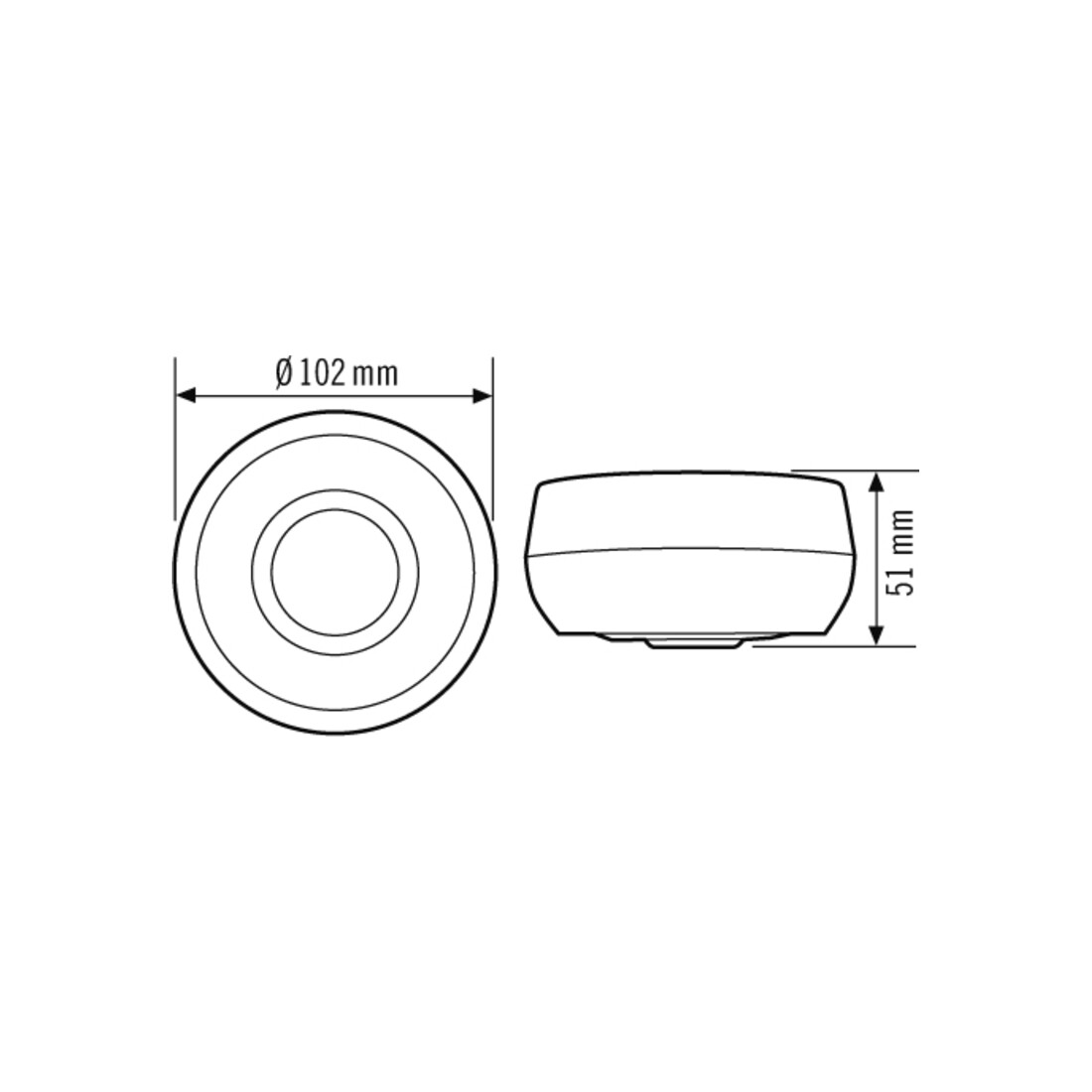 ESYLUX Decken-Bewegungsmelder AP 360° RW ca.8m MD 360/8 BASIC SMB