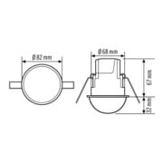 ESYLUX Decken-Präsenzmelder EB, 360 Grad PD-CE 360i/24-4