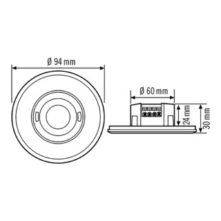 ESYLUX Decken-Präsenzmelder PD-FLAT UP 360 Grad
