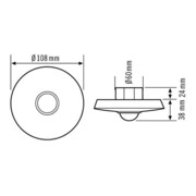 ESYLUX Decken-Präsenzmelder UP, 360 Grad PD-C 360i/8 MIC-5
