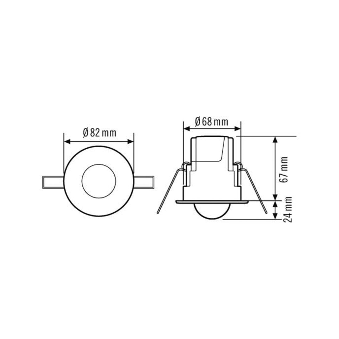 ESYLUX Deckenbewegungsmelder EB,230V 360Gr, 8m MD-CE 360i/8
