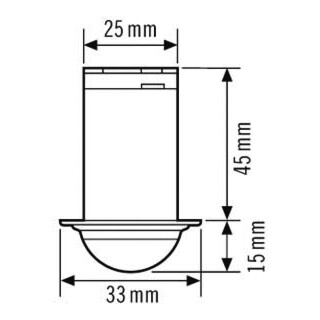 ESYLUX Deckeneinbau-Präsenzmelder PD-C 360i/8 mini 360Grad RW 8m UC