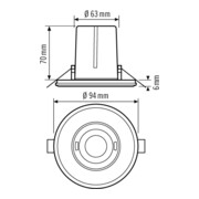 ESYLUX Détecteur de mouvement encastré rond blanc MD-FLAT-E360i/8RD WH-4
