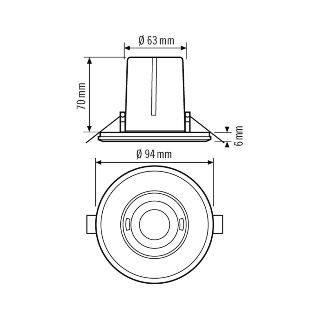 ESYLUX Détecteur de mouvement encastré rond blanc MD-FLAT-E360i/8RD WH