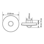 ESYLUX Détecteur de mouvement plafond encastré, 360 degrés MD-C 360i/8-5