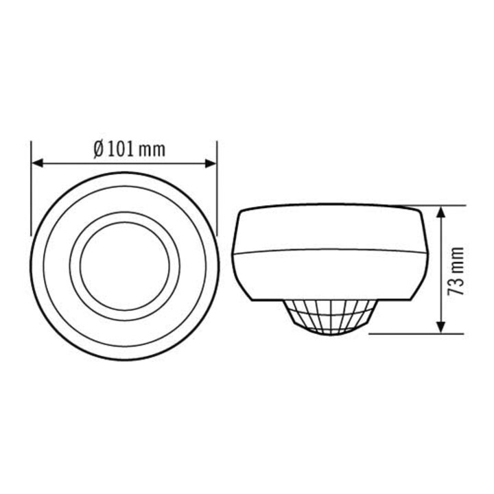 ESYLUX Détecteur de présence plafond 360° télécommandé PD 360i/24 BASIC SMB