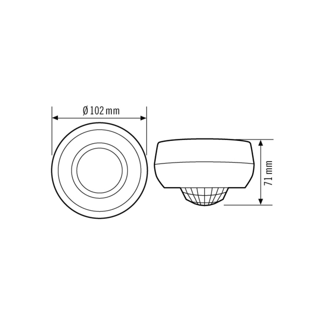 ESYLUX Détecteur de présence plafond 360° télécommandé PD 360i/24 BASIC SMB