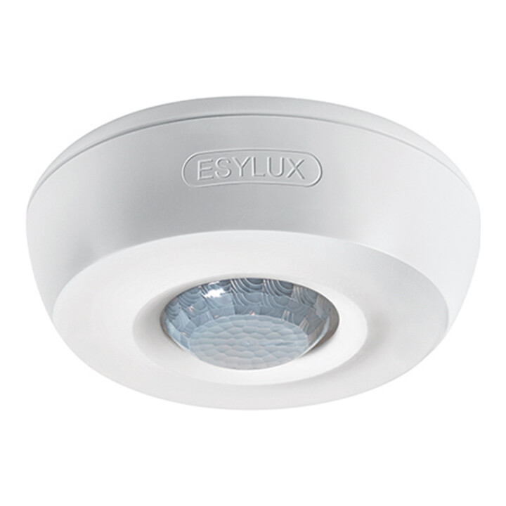 ESYLUX Détecteur de présence plafond blanc AP, 360°, portée env. 8 m PD 360/8 BASIC