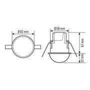 ESYLUX Détecteur de présence plafond EB, 360 degrés PD-CE 360i/24-4