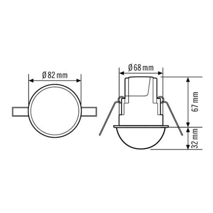 ESYLUX Détecteur de présence plafond EB, 360 degrés PD-CE 360i/24
