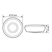 ESYLUX Détecteur de présence plafond KNX 360 degrés avec portée env. 8 m UP PD 360/8 BASIC-4
