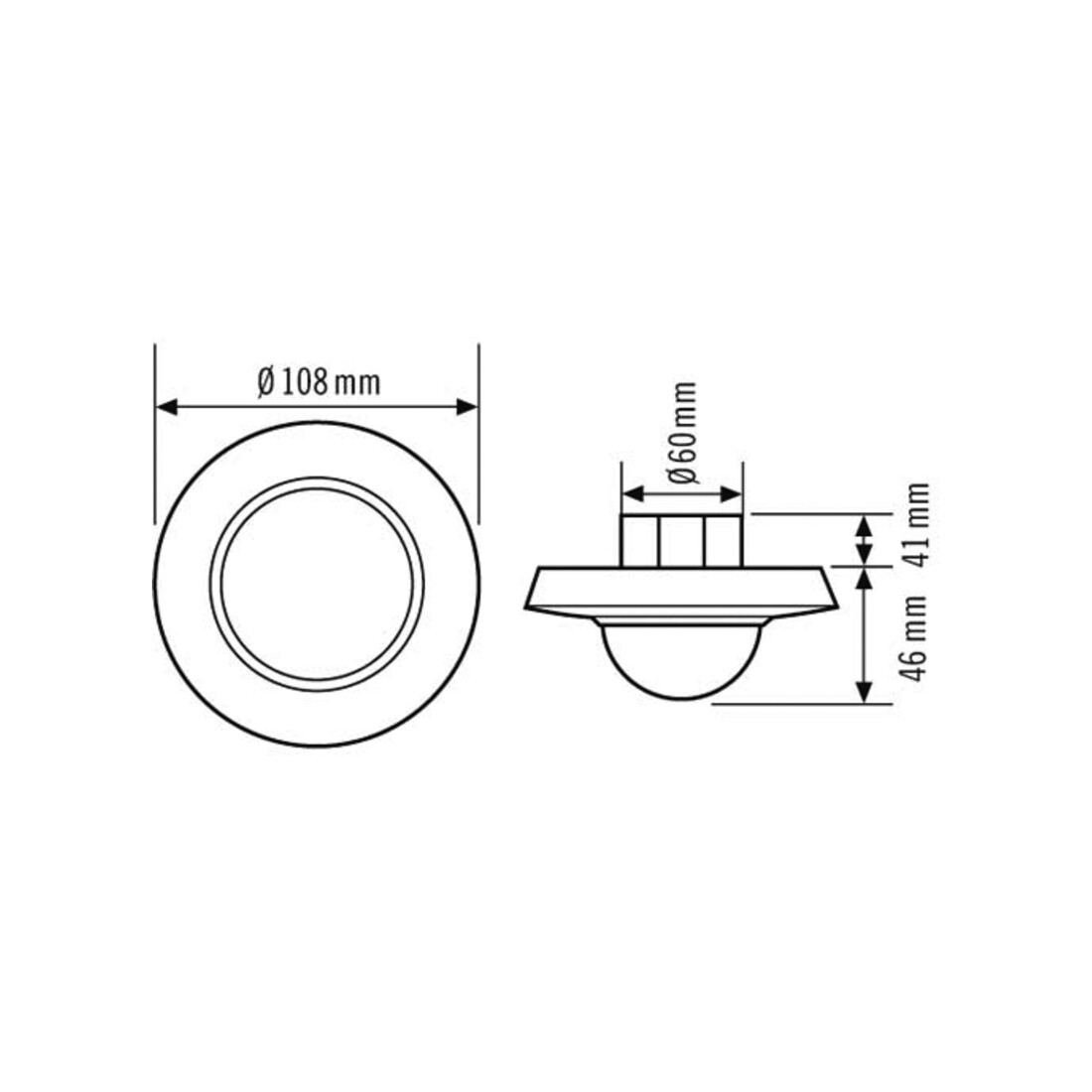 ESYLUX Détecteur de présence plafond KNX 360 degrés RW env. 24 m UP PD-C360i/24KNXECOUP
