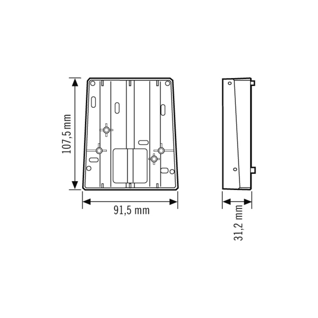 ESYLUX Fixation anthracite DEFENSOREDGEMOUNT.AN