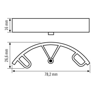 ESYLUX Fixation BASIC SPACER blanc