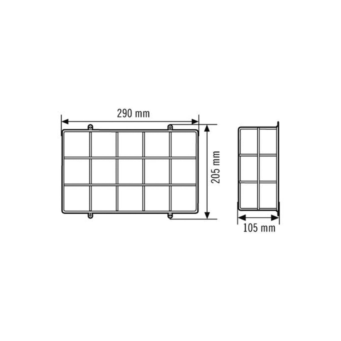 ESYLUX Grille de protection pour SLE 100 SLE24BASKETGUARDWALL