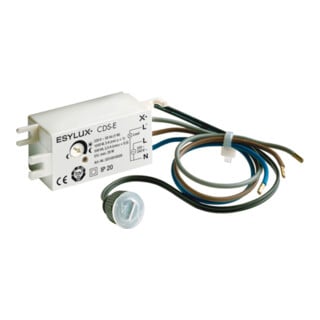 ESYLUX Interrupteur crépusculaire EB pour lampe et boîte de dérivation CDS-E