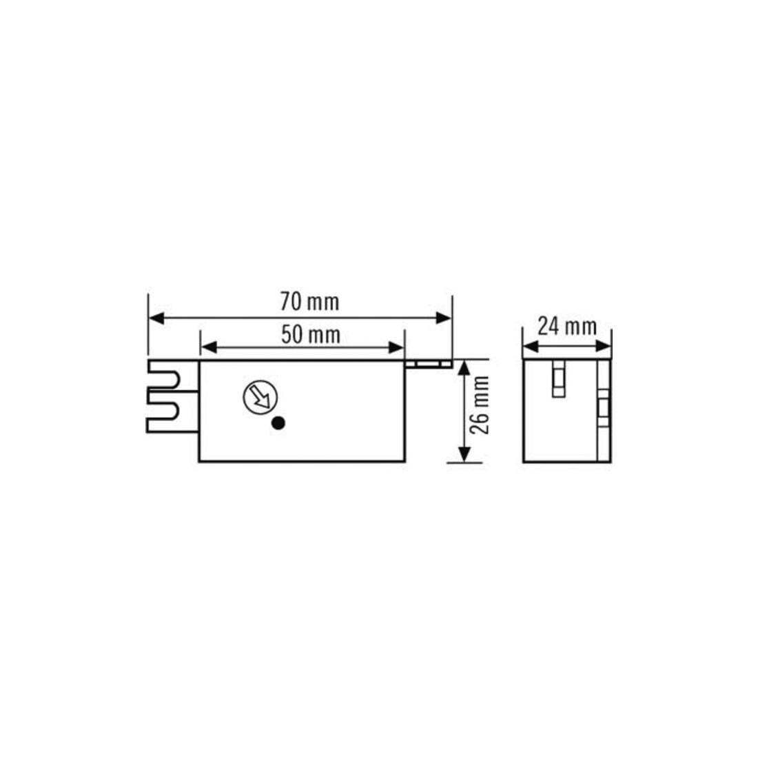 ESYLUX Interrupteur crépusculaire EB pour lampe et boîte de dérivation CDS-E