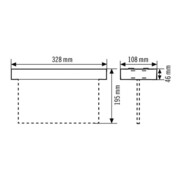 ESYLUX LED lampe de secours ws 3h, pour montage en applique/plafond SLXELLED#EN10077371-4