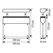 ESYLUX LED lampe de signalisation de secours 3h, 25m SLCEL LED, EN10031595-4