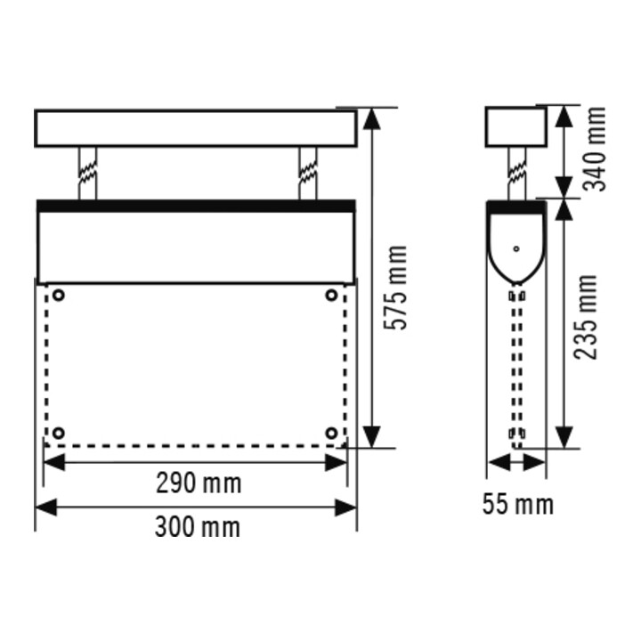 ESYLUX LED lampe de signalisation de secours 3h, 25m SLCEL LED, EN10031595