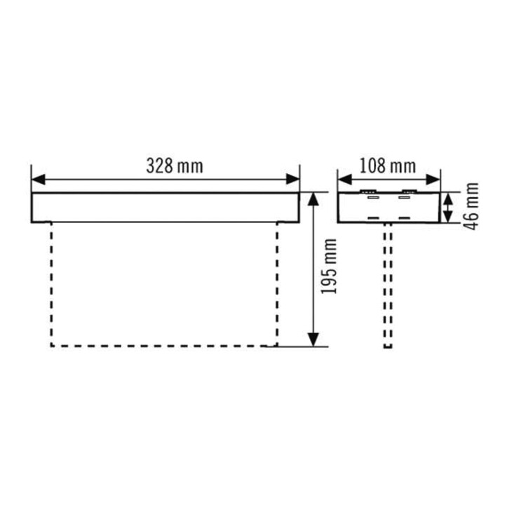 ESYLUX LED-Notleuchte ws 3h, f.AP-/Deckenmon. SLXELLED#EN10077371
