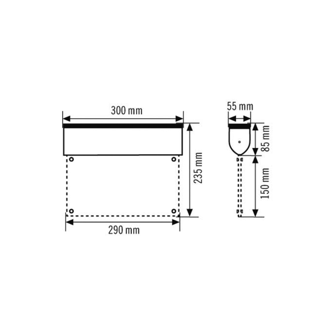 ESYLUX LED-signalisation de secours 3h, 25m SLCEL LED, EN10031618