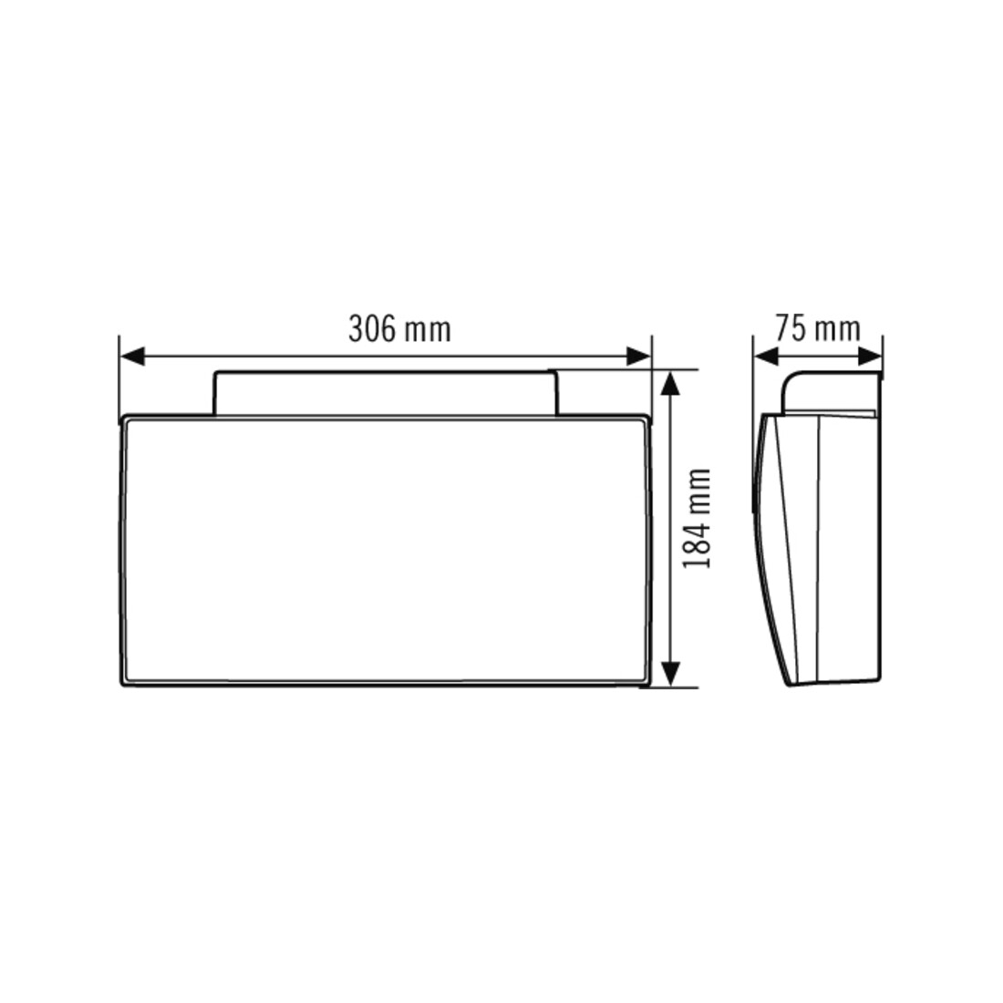 ESYLUX Lumière de secours 30m EKW 4W SLE/SLFEL, EN10061820