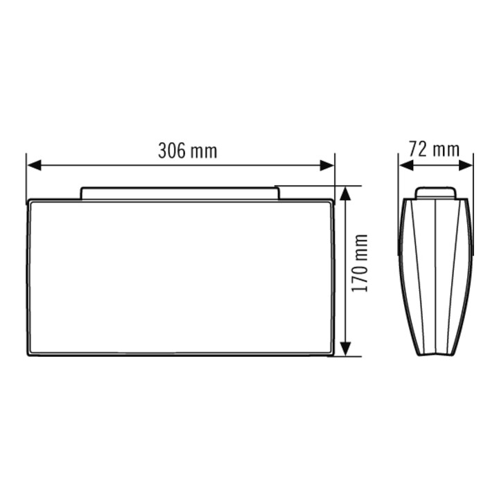 ESYLUX Lumière de secours 30m EKW 4W SLE/SLFEL#EN10061837