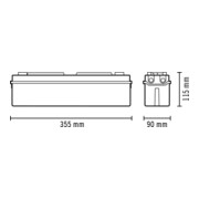 ESYLUX Luminaire de secours 14m EKW LED SLAELLED3h14mIRSCSM-4