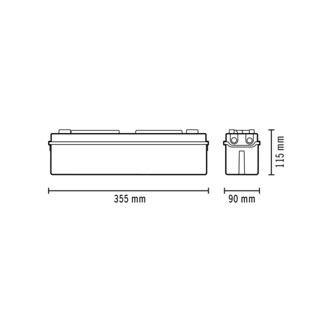 ESYLUX Luminaire de secours 14m EKW LED SLAELLED3h14mIRSCSM